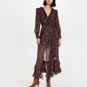 Misa los Angeles floral dress/Gabriela  in Carnellian print